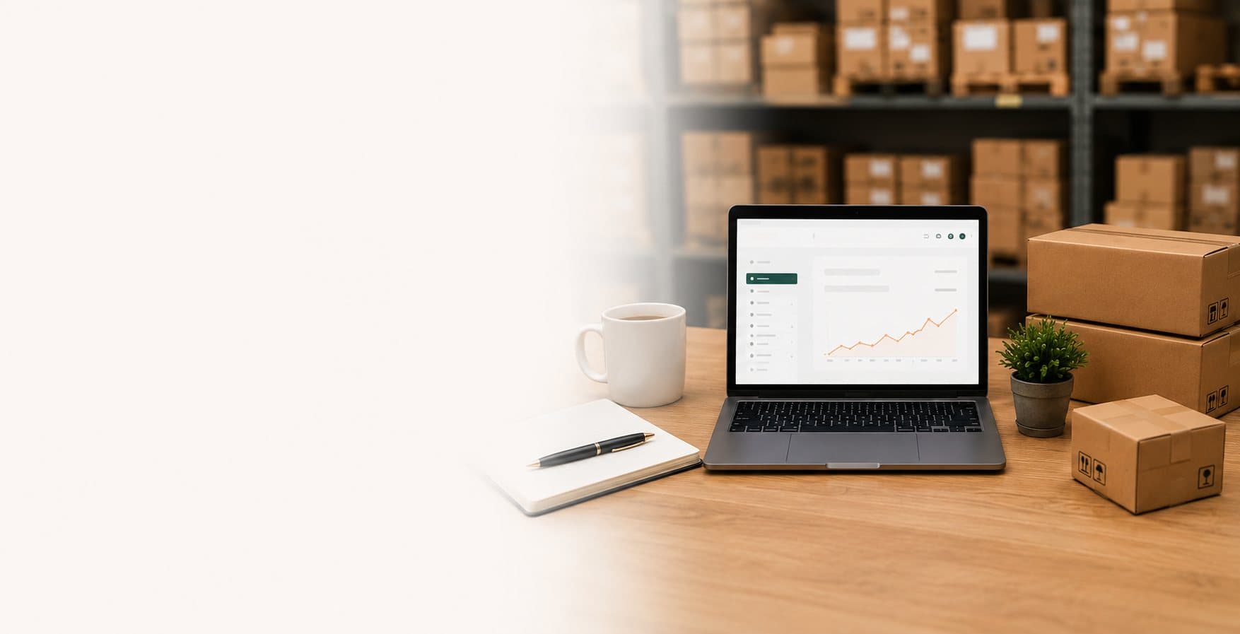 Робоче місце онлайн-продавця зі статистикою продажів